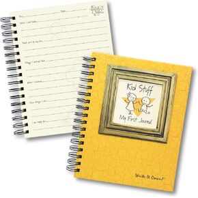 Write it Down series by Journals Unlimited, Guided Journal, Kid Stuff, My First Journal, Full-size 7.5"x 9", Yellow Hard Cover, Made in USA