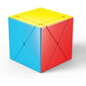 Fisher Skewb Cube, X Speed Cube, Stickerless Twisty X Cube, Brain Teaser Puzzles Toys