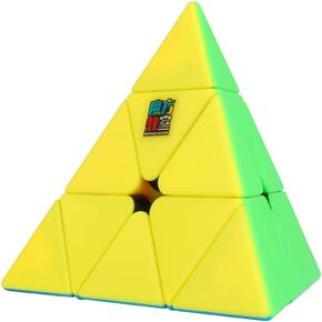 3X3 Pyramid Speed Cube Brain Teasers 3X3X3 Speed Cube Triangle Puzzle Magic Cube Brain Teaser Puzzle Stickerless Cube Toy Vivid Color
