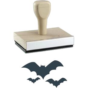 Infusion Halloween Bats Rubber Stamp, 1 X 2'' Wood Stamp