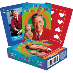 AQUARIUS Mister Rogers Playing Cards - Mr Rogers Themed Deck of Cards for Your Favorite Card Games - Officially Licensed Mister Rogers Merchandise & Collectibles - Poker Size