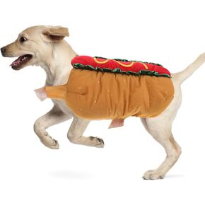 ULTECHNOVO Dog Hot Dog Costume Halloween Pet Clothes Food Hot Dog Outfits Cosplay for Dogs and Cats, Themed Parties Christmas Apparel Cosplay for Puppies and Kitten (Medium)