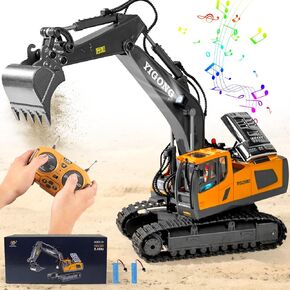 RC Excavator Toy Gifts Remote Control Excavator Toys for Boys 3-5 Year Old RC Construction Toys 3 Year Old Kids Vehicle Digger Toy for Boys 4-6