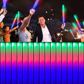 32 PCS Foam Glow Sticks, Fun Colorful Flashing, LED Light-up Party Supplies for Festive Events