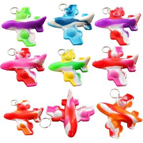 30 Packs Airplane Mini Pop Fidget, Autism Sensory Birthday Birthday Party Favors Gifts for School Classroom, Adult and Kids