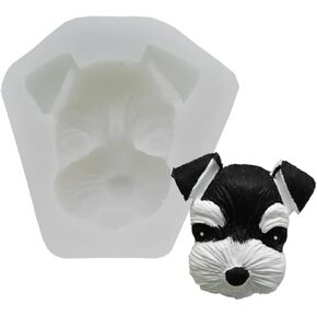 EXCEART Ice Cube Mold Baking Tray - Silicone Schnauzer Shape Mold Non Stick Bake Mold Cakesicles Chocolate Mould