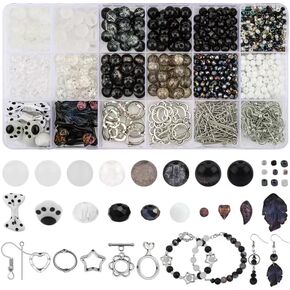 1020pcs Glass Beads for Jewelry Making Green Series 8MM Round Beads for Bracelet Crystal Beads Jewelry Making Accessories Kit for DIY Supplies Necklaces Earrings