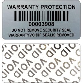 500pcs QR Code Hologram Warranty Void Sticker，Tamper Proof Security Seal Labels with Serial Number,Tamper evident Sticker(1x1 inch)…