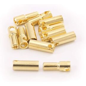 6pairs 5.5mm Gold Plated Male and Female Bullet Banana Connectors Plugs for DIY RC Battery ESC Motor(C116-6)