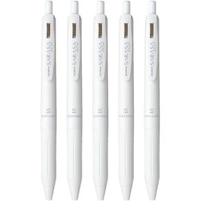 Zebra Sarasa Clip, PERPANEP Limited Edition, 0.5mm, Black Ink 5 Set (PER-SC05W) & "monoc" Sticky Note(Japan Import)