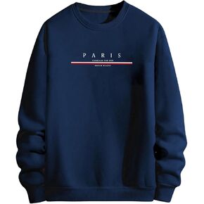 Floerns Men's Long Sleeve Thermal Lined Graphic Print Sweatshirt Pullover