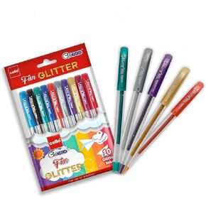 Cello Fun Glitter Gel Pen - 10 Sparkler Color Pens