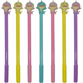 Maydahui 12 PCS Cartoon Shark Gel Pen Cute Dolphin Fish Pens Black Ink for Students Stationery School Supplies