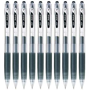 Pilot Juice 07 Retractable Gel Ink Pen (LJU-10F), Fine Point, 0.7mm, Black Ink, Set of 10