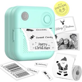 Label Maker Machine with Tape - Thermal Label Printer Bluetooth Label Maker Machine, Mini Printer Sticker Maker for Home, Office, Organization, Small Business, Sticker Printer for Phones
