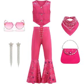 Cowgirl Costume for Girls Dress up from Doll Movie outfit with Accessories