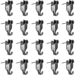 INCREWAY Heavy Duty 20Pcs Nail-Free Picture Hangers Easy Tool-Free Drywall Art Hanger Hooks for Photo Frame, Small Mirrors, Artworks (Silver)