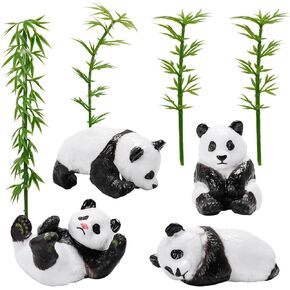 Bbiamsleep 8 قطع تماثيل الباندا المصغرة اللطيفة الصغيرة الباندا الخيزران كعكة توبر الباندا البلاستيكية لعيد الميلاد هدية عيد ميلاد in Kuwait