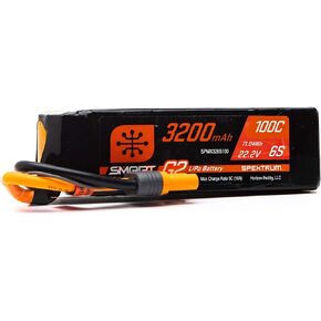 Spektrum 22.2V 3200mAh 6S 100C Smart G2 LiPo Battery: IC5, SPMX326S100, Multi