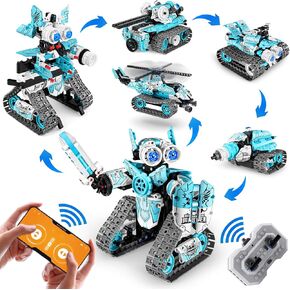Amy&Benton Girls Remote Control Robot Building Kit Stem Pink Robot Kit with APP for 7 8 9 10 11 12 Year Old Girls Birthday Gifts