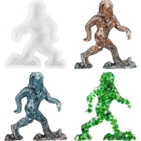 Bigfoot Epoxy Resin Molds Silicone, Sasquatch Silicone Molds for Resin, Casting Resin for Silicone Molds, Silicone Bigfoot Gifts for Christmas Ornament Table