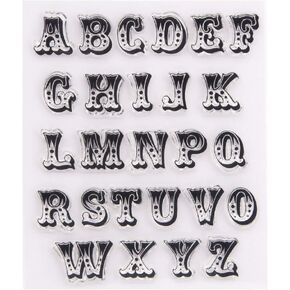 Arrietty Capital Alphabets Alphas ABC Letter Clear Stamps for Card Making Decoration and DIY Scrapbooking
