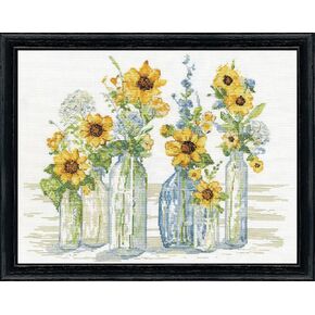 Design Works Crafts Inc. Sunflower Spectacular Counted Cross Stitch Kit, Multi