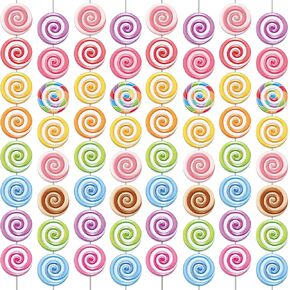 12pcs Candyland Party Decorations Banners Candy Hanging Swirl Candyland Birthday Garland Kit Lollipop Paper Cutouts for Candyland Theme Birthday Baby Shower Party Favor Indoor Home Office Decor
