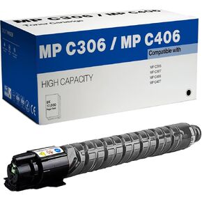 استبدال خرطوشة حبر الطابعة المتوافقة Do it Wiser لـ Ricoh MP C307 MP C306 MP C406 MP C407-842091 842092 842093 842094 (أسود، سماوي، أرجواني، أصفر، 4 عبوات) عالية الإنتاجية