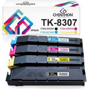 Compatible Toner Cartridge Replacement for Kyocera TK-8307 TK8307 Use in Kyocera TASKalfa 3050ci 3550ci 3051ci 3551ci Printers for TK-8307K TK-8307C TK-8307M TK-8307Y [KCMY-4Pack]