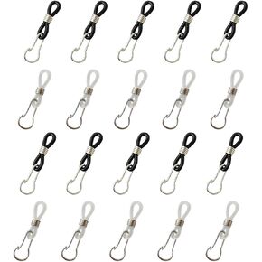 20PCS Blue Zipper Holder Upper for Jeans-Keep Zipper up on Pants-Hook for Skirt Zipper and Button- Clasp to Keep Pants Zipper up (20-Black White)