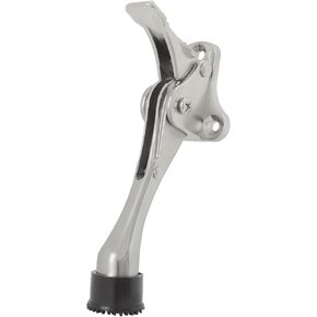 4 Pack Kickdown Door Stoppers 4 Inches, Heavy Duty Door Stoppers for Bottom of Door, Door Stop with One Touch and Soft Rubber Tips, Zinc, Black in Kuwait