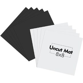 مركز لوحة السجادة، 10 عبوات 8X8 لوحة دعم غير مقطوعة - ورقة كاملة - للفنون والمطبوعات والصور والمطبوعات والمزيد (أبيض/أسود اللون) in Kuwait