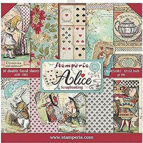 Stamperia Intl Scrapbooking Paper, Multi-Colored 10 Pack