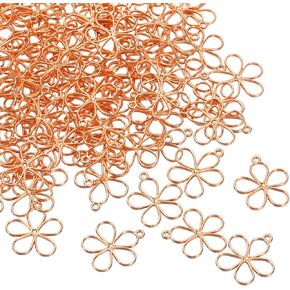 uxcell Hollow Flower Charm Open Bezel Frame Pendants for Resin Earring Jewelry Making Necklace Bracelet Accessories DIY Craft