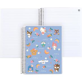 Erin Condren Designed 8.5x11 Hello Kitty & Friends Rainbow Days Spiral Notebook | College Ruled Layout for Notes & List-Making | 160 pages, 80 lb, Premium Paper