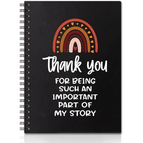Thank You for Being Such an Important Part of My Story Hardcover 160 Pages Spiral Notebooks, Appreciation Gifts for Teachers Mentor Coworkers, Thank You Gifts for Women Man