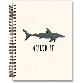 Shark College Ruled Spiral Notebook,Shark Gifts for Women,Shark Stuff Spiral Bound Notebook,5.5×8.3 Journal with 164 Lined Pages,College School Supplies,Shark Gifts For Shark Lovers