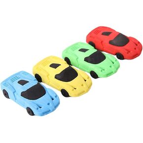 Smart Novelty Car Puzzle Erasers，LIUHUIZEYU Car Eraser Creative Pencil Erasers Toy Set Removable Eraser for Boy Carnival and School Supplies (4 Pcs)