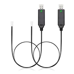 شاحن Smays لبطارية سيارة كاريرا ماريو كارت للتحكم عن بعد RC، كابل شحن USB 3.7 فولت، قطعتان