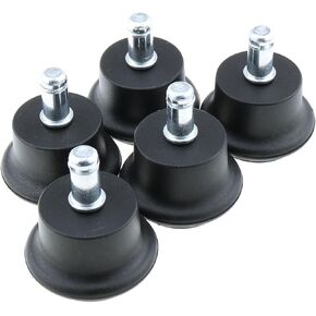 MEETOOT 5 قطع من كرسي الخروع الثابت، عجلة دوارة بديلة لكرسي المكتب أو البراز، عجلة نايلون من الفولاذ المقاوم للصدأ 11 × 22 مم مناسبة للكرسي الخلفي العالي وكرسي المكتب والألعاب in Kuwait