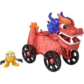 Imaginext Minions The Rise of Gru Dragon Disguise Roll-Along Vehicle with Minion Figure for Preschool Kids Ages 3 and Up