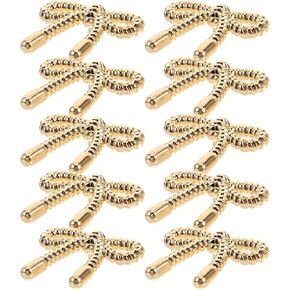 Operitacx 10pcs Bow Button: Pant Waist Tightener - Shirt Clips for Women Clothing - Coat Buttons - Button Pins for Jeans - Sewing Fastener - Brooches and Pins for Women - Cardigan Alloy Accessories