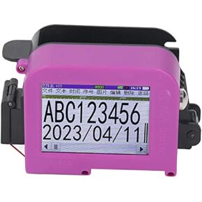 Focket Handheld Printer Inkjet Coder, 1200mAh Inkjet Printer with 100 Languages LED, Color Date Printer Barcode Printer Hand Printer for Logo Date Label, not Include 12.7mm Cartridge