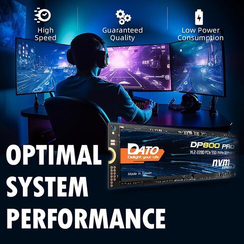 DATO 2 تيرابايت M.2 2230 SSD، محرك أقراص الحالة الصلبة الداخلي PCIe Gen 4x4 NVMe مع مبدد حرارة، يصل إلى 5000/3200 ميجابايت/ثانية، متوافق مع Steam Deck، ROG Ally، Surface Pro، أجهزة الكمبيوتر الصغيرة، Ultrabook، ARES ARS430 in Kuwait