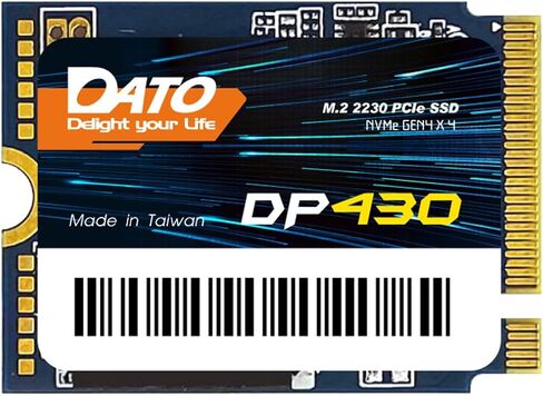 DATO 2 تيرابايت M.2 2230 SSD، محرك أقراص الحالة الصلبة الداخلي PCIe Gen 4x4 NVMe مع مبدد حرارة، يصل إلى 5000/3200 ميجابايت/ثانية، متوافق مع Steam Deck، ROG Ally، Surface Pro، أجهزة الكمبيوتر الصغيرة، Ultrabook، ARES ARS430 in Kuwait