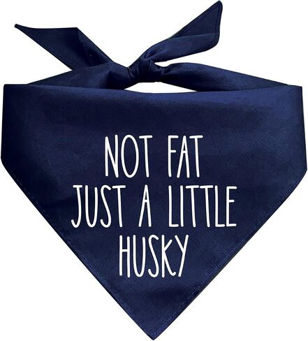 Not Fat Just A Little Husky Dog Bandana (Assorted Colors) in Kuwait