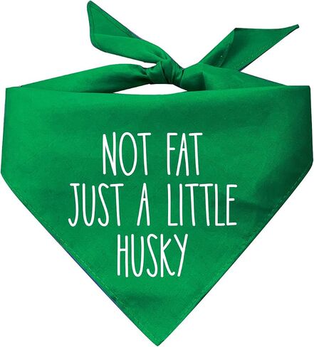 Not Fat Just A Little Husky Dog Bandana (Assorted Colors) in Kuwait