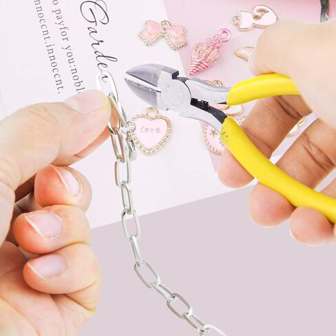 10pcs Chain Bracelets Kit Alloy Link with Lobster Clasps for Christmas DIY Women Jewelry Findings Bracelet Making (Gold) in Kuwait