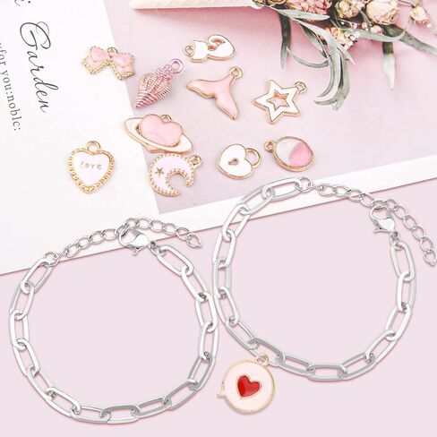 10pcs Chain Bracelets Kit Alloy Link with Lobster Clasps for Christmas DIY Women Jewelry Findings Bracelet Making (Gold) in Kuwait
